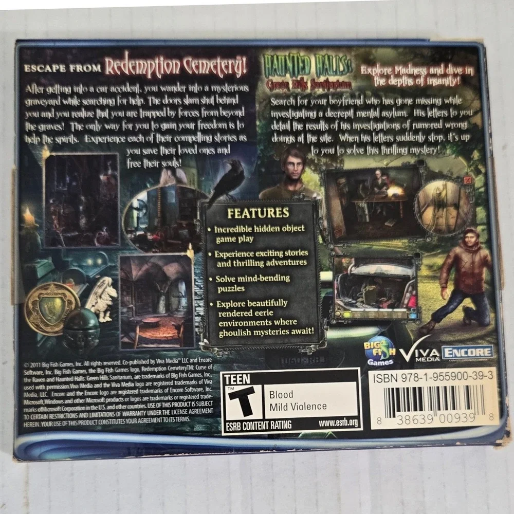 Redemption Cemetery Haunted Halls PC Game 2 Pack‎ Curse of the Raven CD